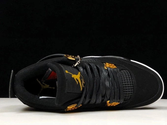 One Kick Royalty Black Metallic Jordan Air 308497-032 Gold-White 4 0815